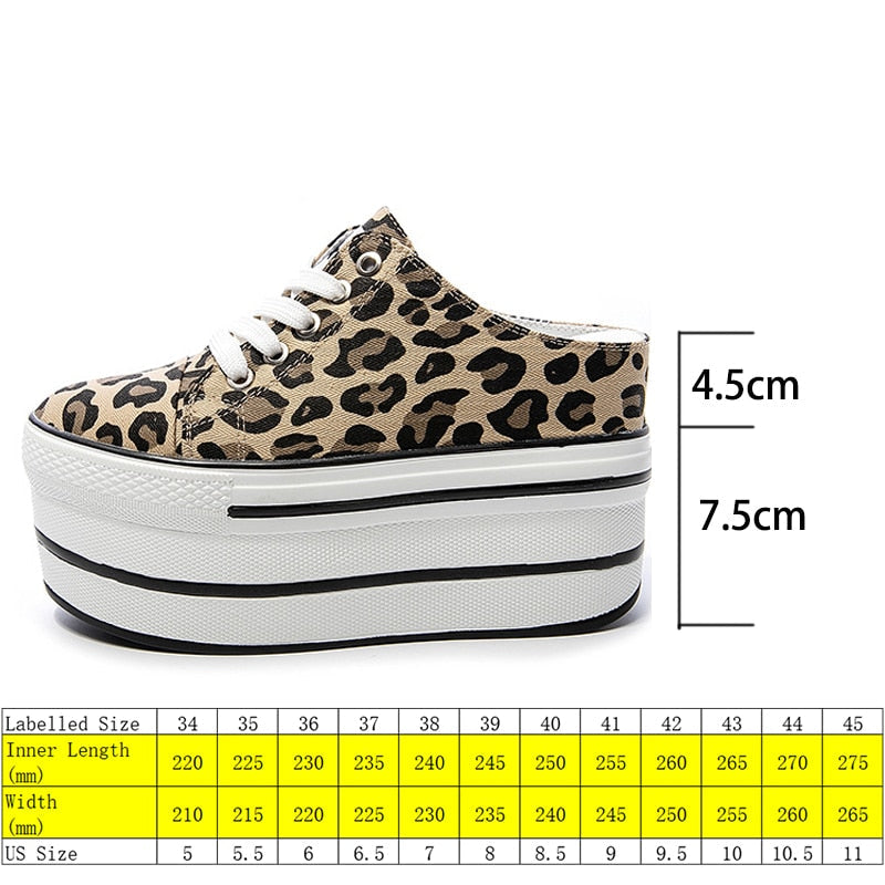 lovevop  Casual Shoes Slippers Women Canvas Shoes Fashion Breathable Platform Wedge Heel Women Slipper Sneakers Mules Sandals Slide