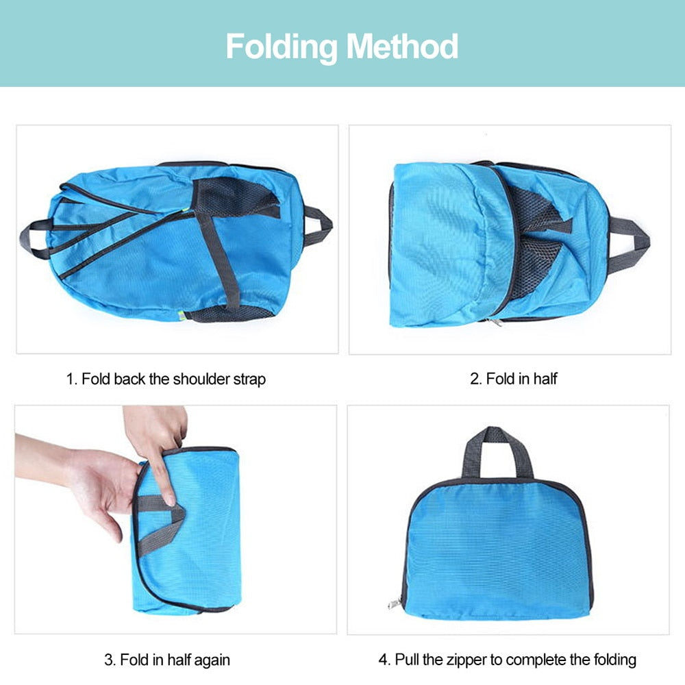 Back to college Foldable Backpack Camping Hiking Ultralight Folding Travel Daypack Bag  Outdoor Mountaineering Sports Daypack For Men Women