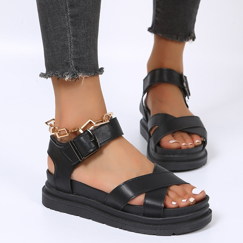 lovevop  Summer Women's Wedge Platform Sandals Fashion Open Toe Shoes Woman Sandals Ladies Casual Sandalias Mujer Verano