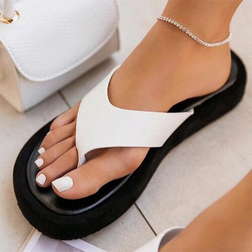 lovevop Back To School lovevop  Women Platform Flip Flops 2024 Woman Thick Bottom Slippers Ladies Casual Flats Female Beach Shoes Plus Size Women's Footwear