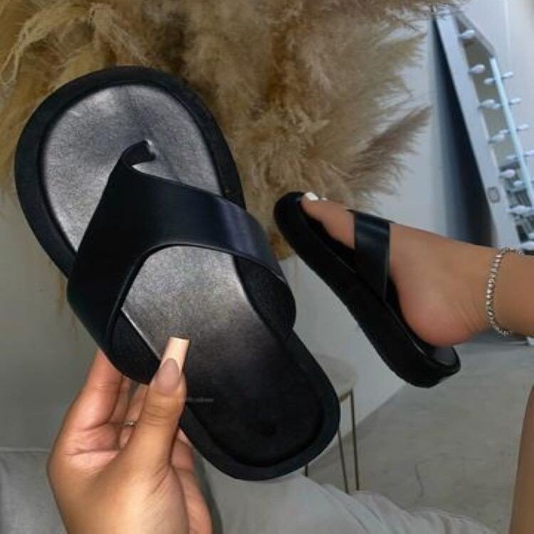 Back to school lovevop Women's Flip Flops Women Platform Slippers Female Wedges Solid Casual Slides Ladies Summer Beach Shoes Plus Size Footwear