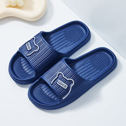 「lovevop」Step Into Comfort: 1 Pair of Stylish Letter & Cartoon Pattern EVA Slippers