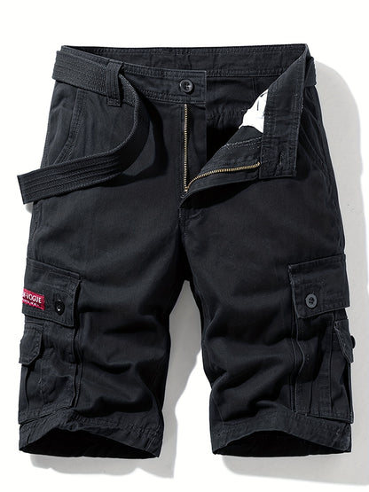 「lovevop」Spring And Summer, Men's Cargo Shorts, Pure Cotton, Casual Beach Pants, Breathable And Multipockets Without Belt