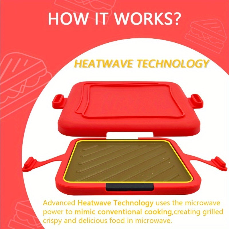 Universal Microwave Crisper Pan - Aluminum Non-Stick Toaster Oven Cookware for Crispy Results - Versatile Sandwich and Snack Maker