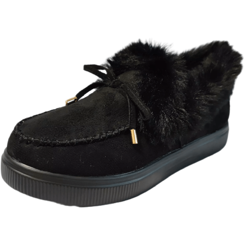 「lovevop」Women's Cozy Fleece Platform Slip-on Shoes - Perfect for Winter Weather!