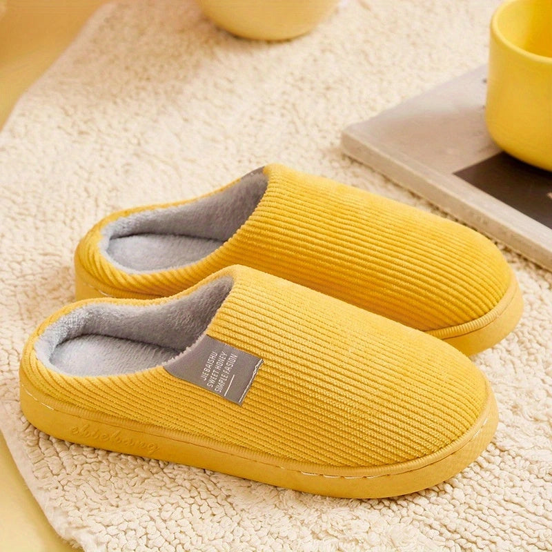 「lovevop」Women's Thick Bottom Home Slippers, Household Plush Slippers, Anti-slip Thermal Slippers