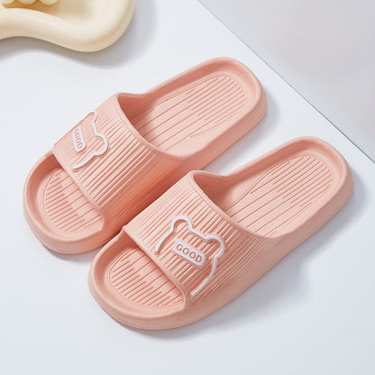 「lovevop」Step Into Comfort: 1 Pair of Stylish Letter & Cartoon Pattern EVA Slippers