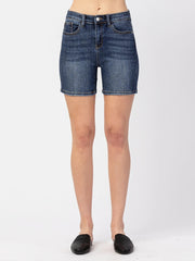 「lovevop」Light Blue Short Denim Pants, Slim Fit Slash Pockets High-Stretch Denim Shorts, Women's Denim Jeans & Clothing