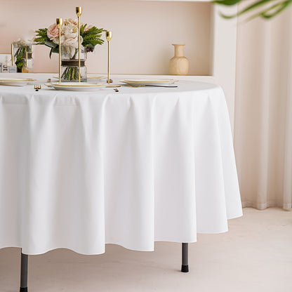 1pc, Polyester Tablecloth, Modern Simple Anti-wrinkle Large Table Cover, Waterproof And Oil-proof Table Cloth, Picnic Or Holiday Party Table Decor, Room Decor, Dining Table Decor