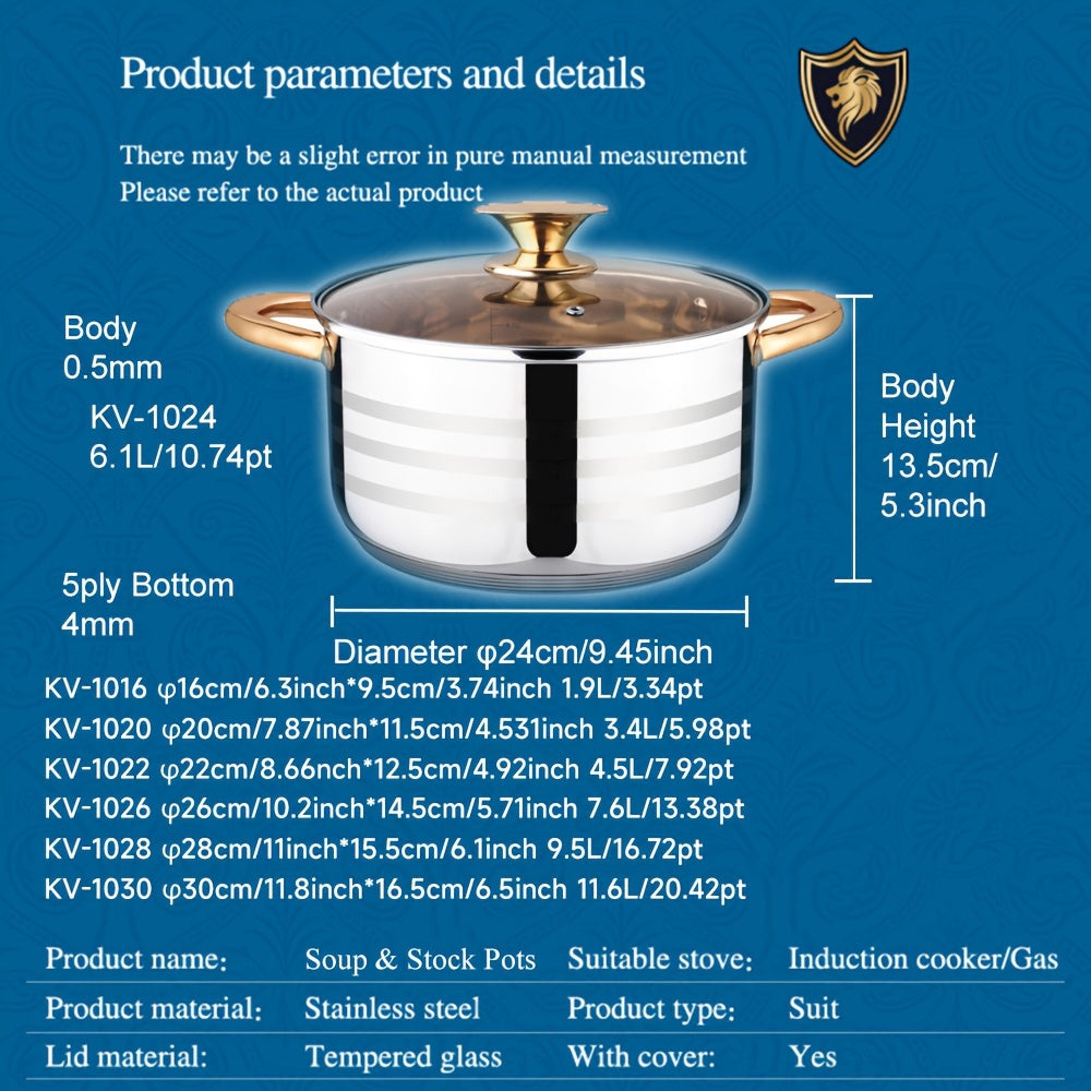 1pc High-End Stainless Steel Small Soup Pot - Saucepans for Cooking Pasta, Steak Sauce, Porridge, Ramen, Noodle, and Dessert - Double-Eared Stew Pot with Versatile Cooking Options