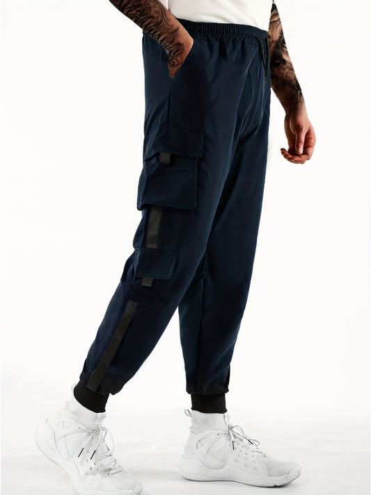 「lovevop」New Men's Thin Flap Pocket Cargo Joggers Pants