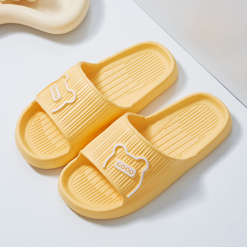 「lovevop」Step Into Comfort: 1 Pair of Stylish Letter & Cartoon Pattern EVA Slippers