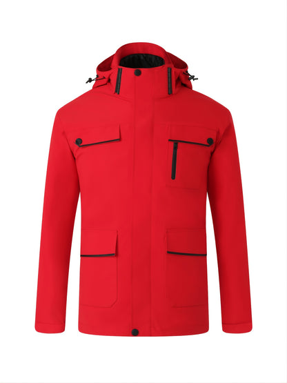 Women's 3-in-1 Waterproof Down Jacket with Ultra Thermal Hood and Taped Seams