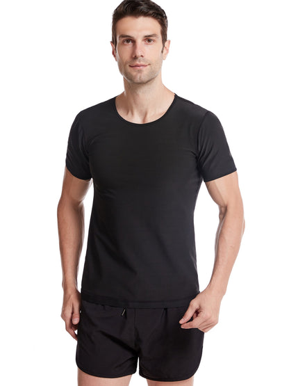 Men's Sweat Sauna Suit: Compression Body Shaper T-Shirt :Burn Fat & Shape Your Body While Working Out!