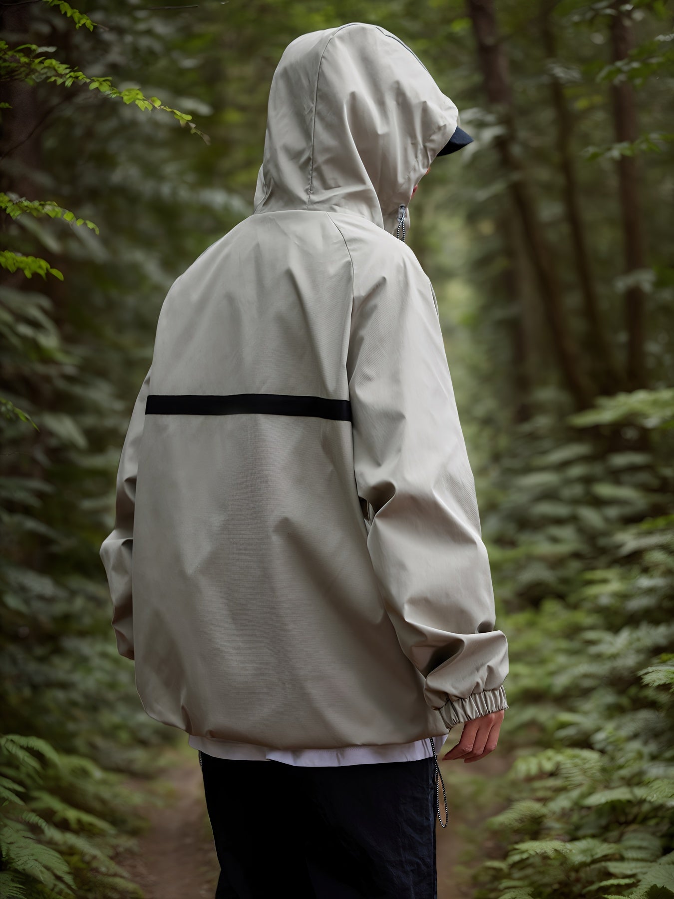 Women's Autumn/Fall Long Sleeve Hooded Jacket - Lightweight, Waterproof And Windproof Raincoat Color Block Sports Windbreaker, Perfect For Outdoor Activities