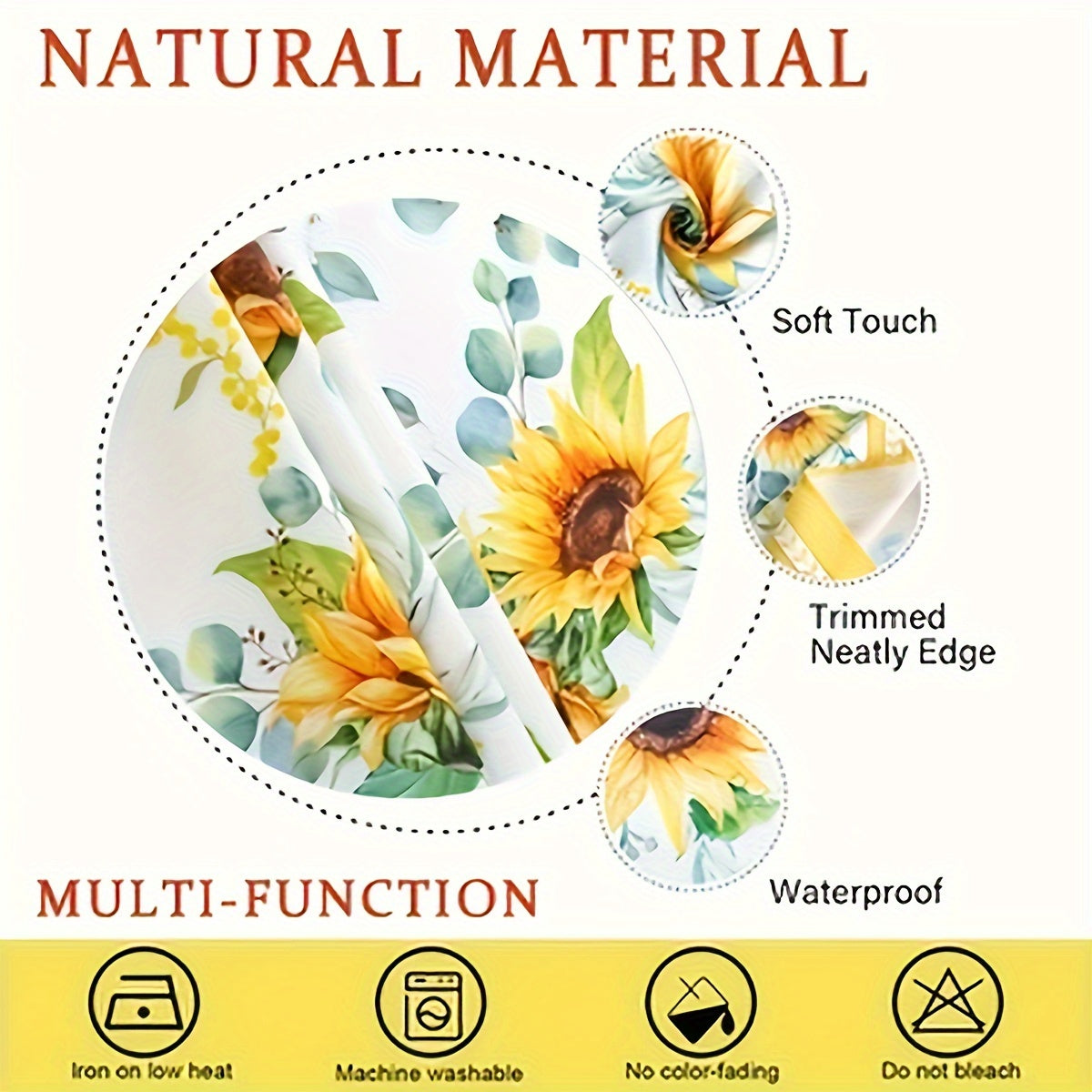 1pc Elegant Stain & Waterproof Tablecloth - Easy-Clean, Durable Table Cover for Parties, Picnics & Home Decor