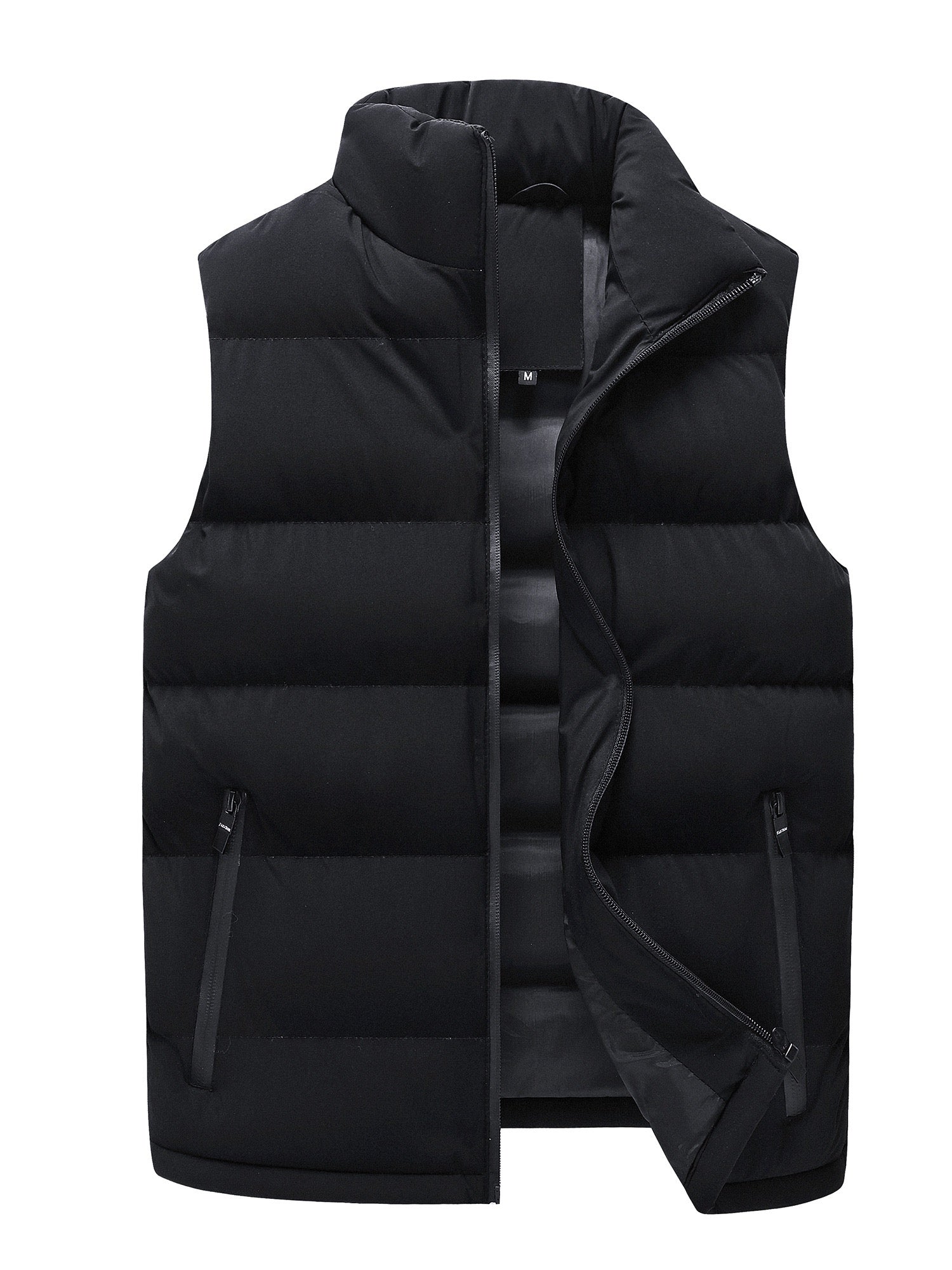 「lovevop」Men's Autumn/Winter  Lightweight Sleeveless Zip-up Padded Vest With Chest Pockets