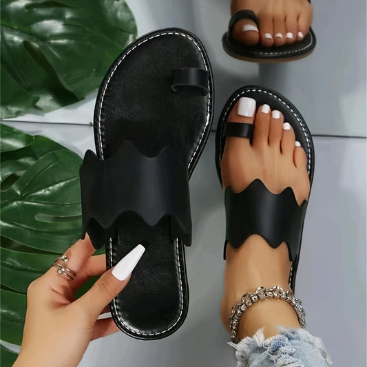「lovevop」Women's Lightweight Clip Toe Open Toe Slippers - Comfort and Style with Toe Loop Sandals & Flip Flops