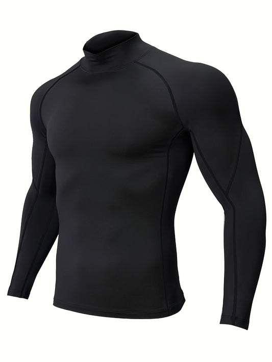 Men's Premium Athletic Fit Long Sleeve T-Shirt - Breathable Compression Top for Sport Fitness, Gym, and Outdoor Activities - Comfy, Moisture-Wicking, and Quick-Drying Performance Wear for Active Men