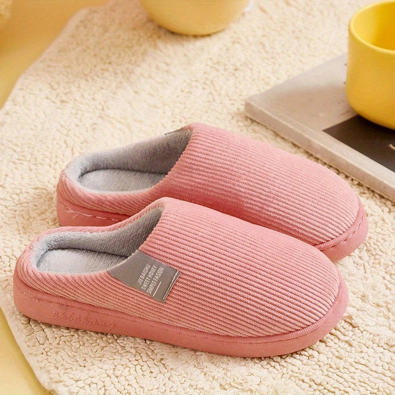 「lovevop」Women's Thick Bottom Home Slippers, Household Plush Slippers, Anti-slip Thermal Slippers