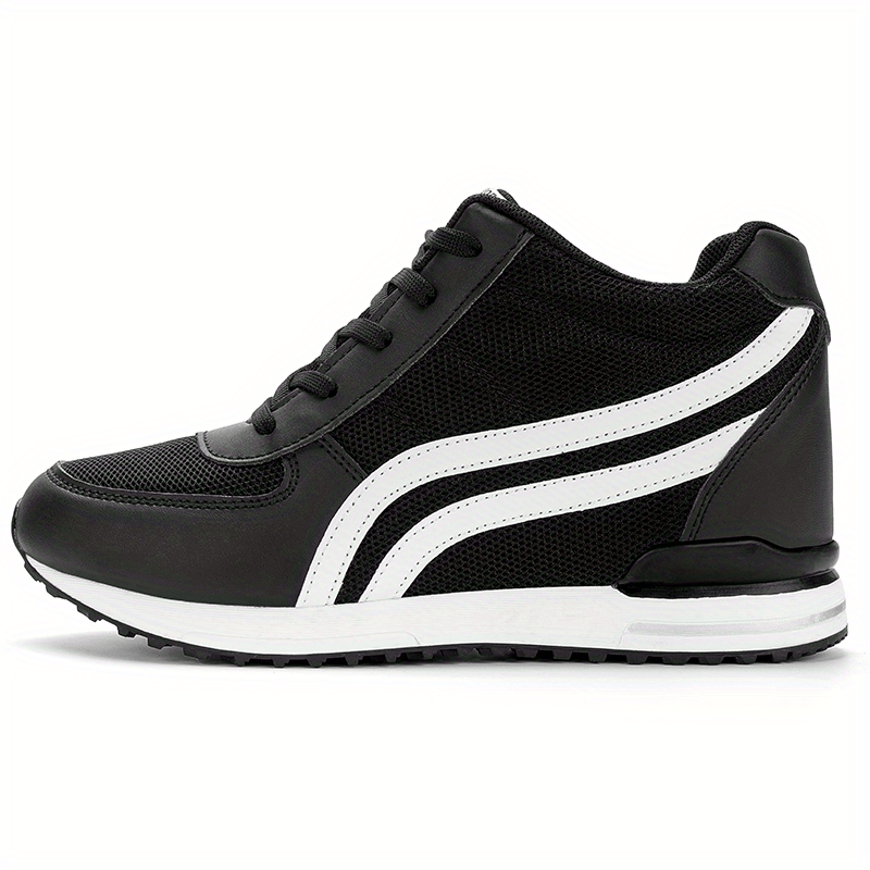 「lovevop」Women's Wedge Sports Shoes, Breathable Mesh Height Increasing Sneakers, Casual Walking Shoes