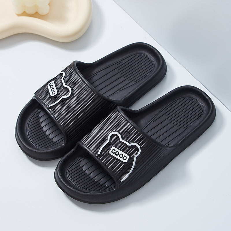 「lovevop」Step Into Comfort: 1 Pair of Stylish Letter & Cartoon Pattern EVA Slippers