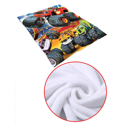 1pc Cozy Cartoon Truck Flannel Throw Blanket - Soft, Warm, and Plush for Ultimate Comfort - Perfect for Couch, Bed, Sofa, Car, Office, Camping, and Traveling, Suitable for All Seasons, Great Gift Idea