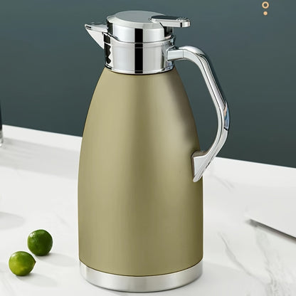 1pc Thermal King Coffee Carafe - 304 Stainless Steel Vacuum Insulated Flask for Hot and Cold Beverages, Leak-Proof, Sweat-Free, Wide Mouth for Easy Sipping and Cleaning, Perfect for Water, Tea, Coffee, and More, Durable Drinkware for Home, Office, or Outd