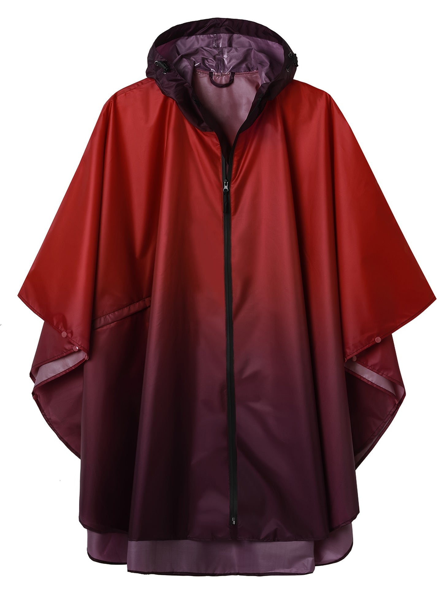 Waterproof Unisex Hooded Rain Poncho with Pockets - Reversible, Lightweight, and Compact Design for Adults and Women - Ideal for Outdoor Activities and Travel