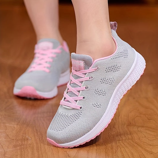 「lovevop」Women's Breathable Lace-up Casual Sneakers, Comfortable Walking Shoes, Sports Shoes, Running Shoes