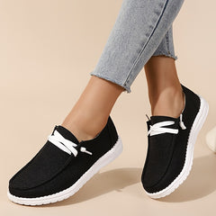 「lovevop」Women's Lace Up Loafers: Lightweight Canvas Slip Ons for Casual Outdoor Footwear