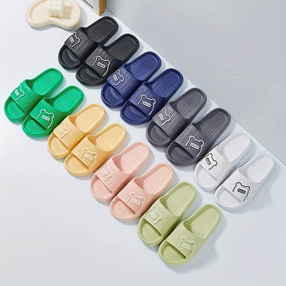 「lovevop」Step Into Comfort: 1 Pair of Stylish Letter & Cartoon Pattern EVA Slippers