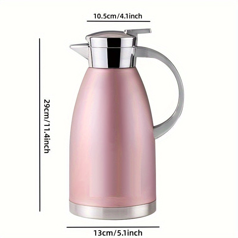 1PC 2.3L Premium Insulated Thermal Pot - Vacuum Insulated, 304 Stainless Steel, European Style, Keep Hot/Cold for Hours, Perfect for Home, Office, Travel, Student, College Dorm, Back to School Essentials