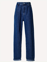 「lovevop」High-Rise Straight Leg Blue Jeans, Classic High Waist Baggy Mom Jean Pants, Women's Clothing & Denim