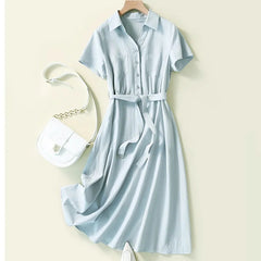 Lovevop Fashion Casual Shirt Dress