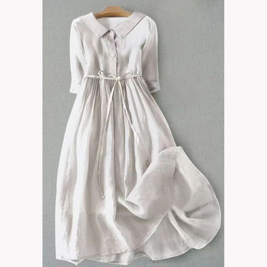 Lovevop Literary Simple Cotton Dress