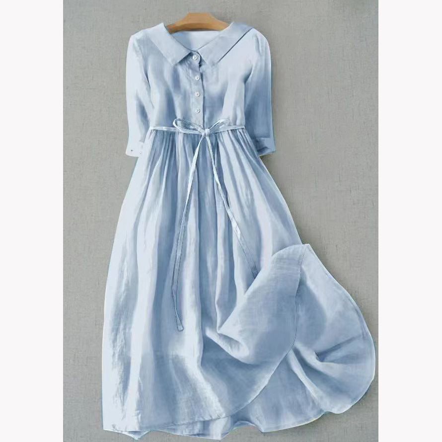 Lovevop Literary Simple Cotton Dress