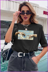 lovevop New Fashion Short Sleeve T-shirts For Women FW7041