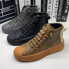 lovevop Autumn and winter New Men Martin boots The increased boots Fashion casual shoes board shoes High quality 06-15