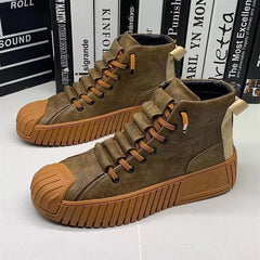 lovevop Autumn and winter New Men Martin boots The increased boots Fashion casual shoes board shoes High quality 06-15