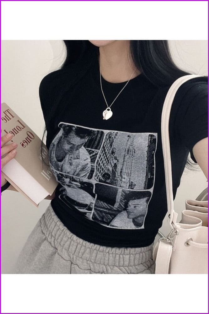 lovevop Summer Fashion Casual Printing Women's Short Sleeve T-Shirt FW5174