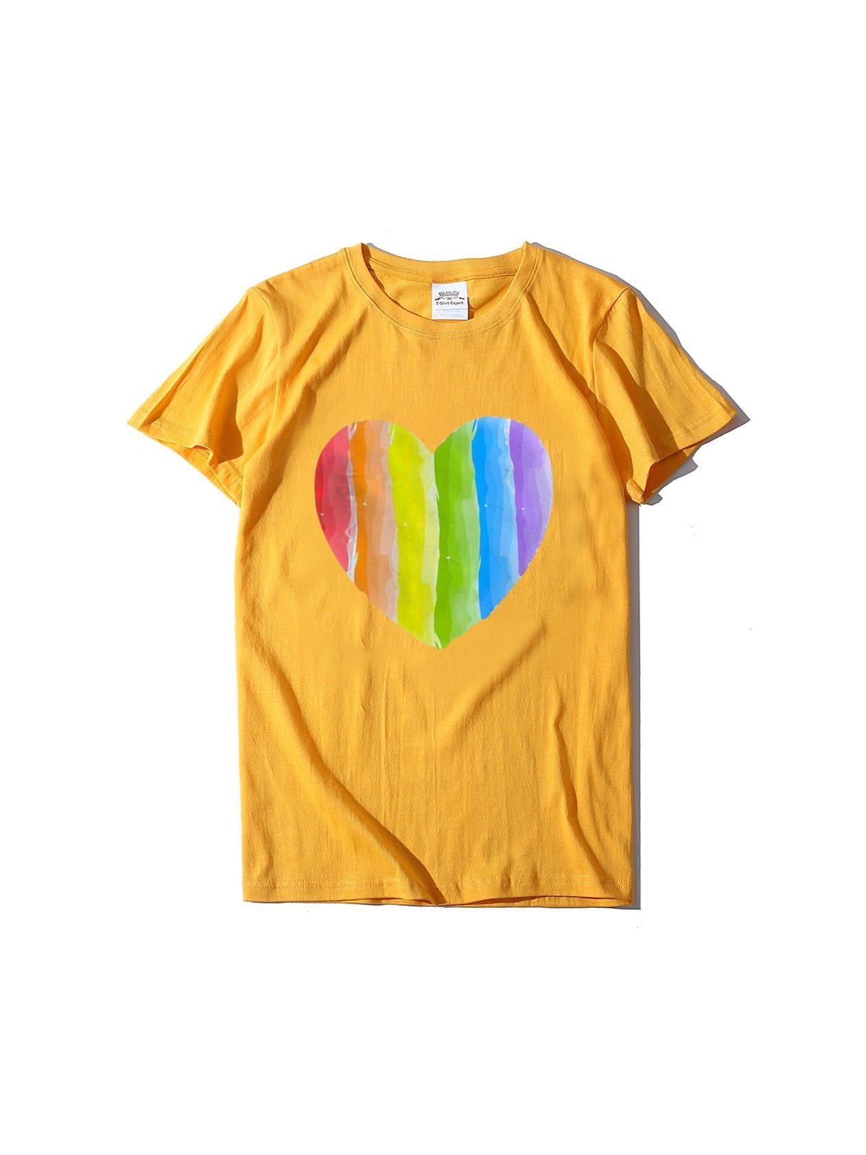 lovevop Casual Fashion Versatile Heart Print Women T-Shirt
