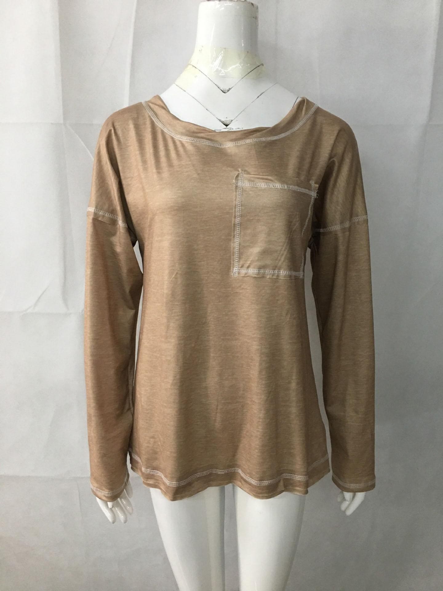 lovevop Casual Loose Fashion Autumn Long Sleeve T-Shirt