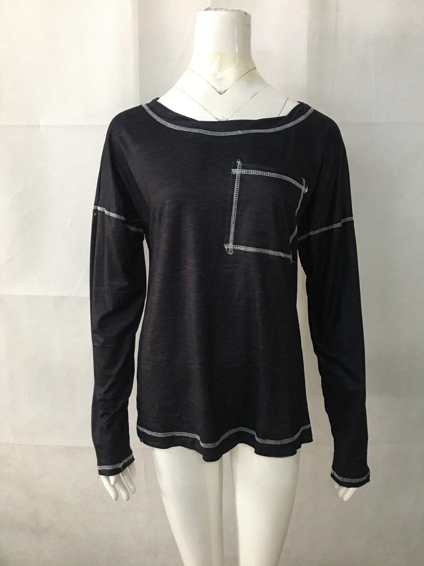 lovevop Casual Loose Fashion Autumn Long Sleeve T-Shirt