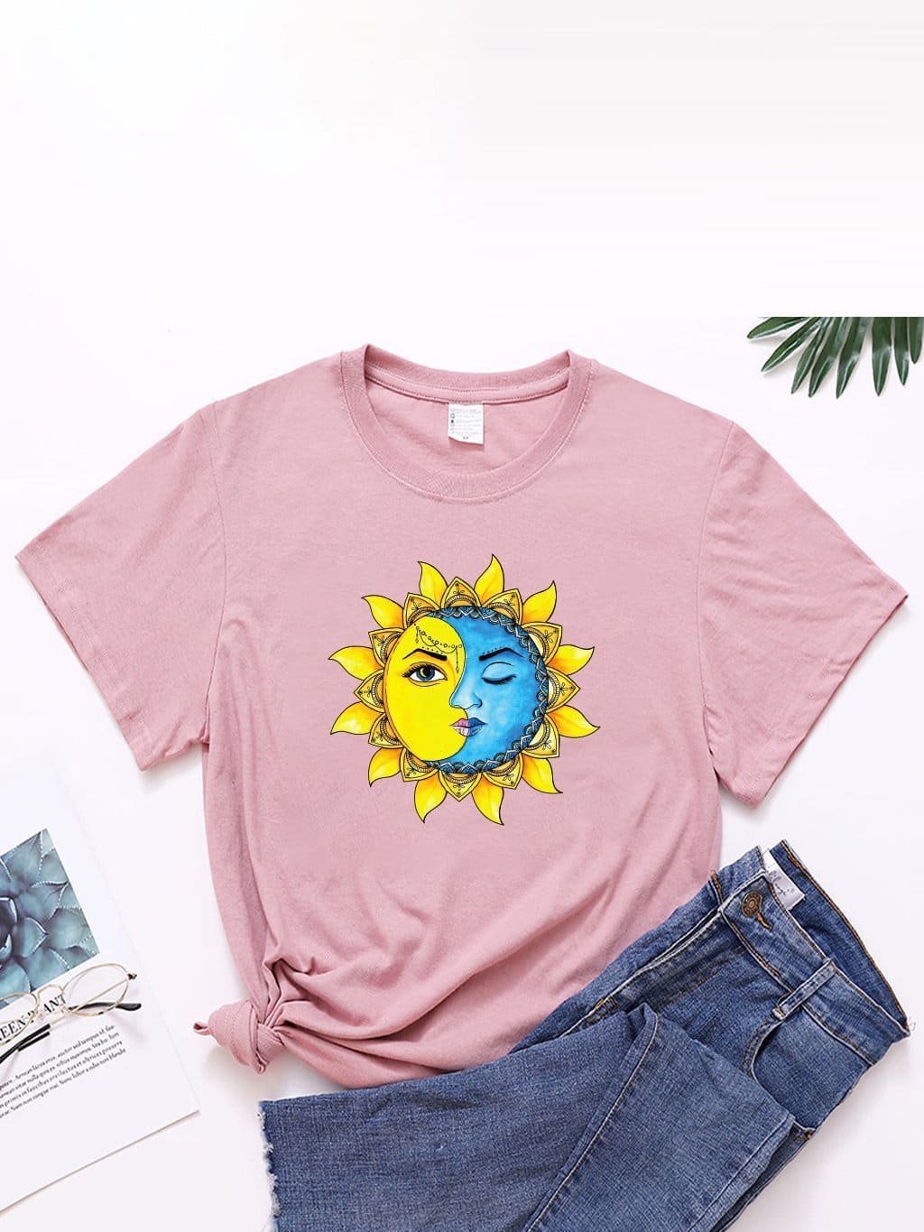 lovevop Casual Simple Comfy Women Short Sleeve T-Shirt