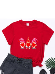 lovevop Crew Neck Leisure Stylish Short Sleeve T-Shirt