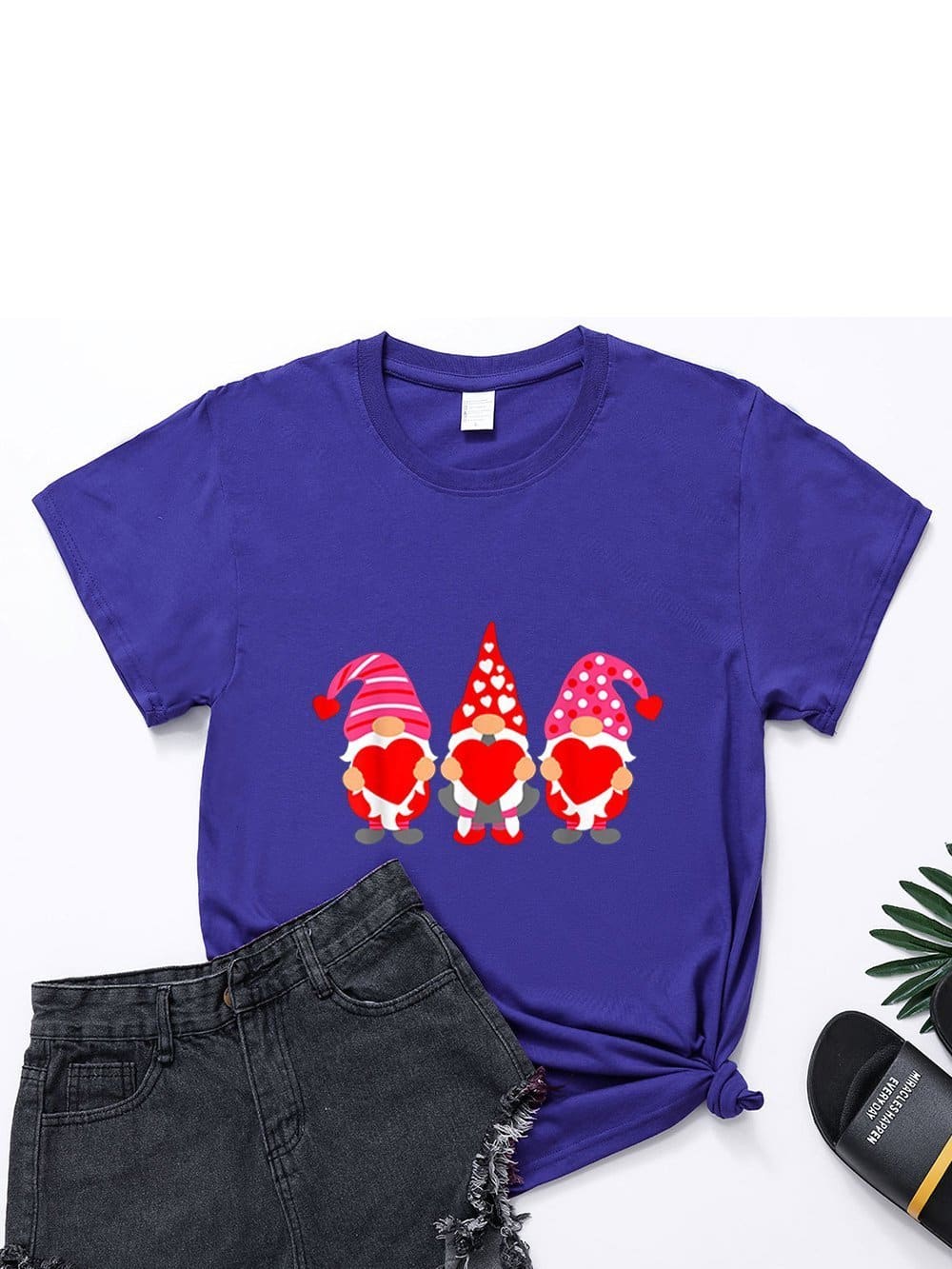 lovevop Crew Neck Leisure Stylish Short Sleeve T-Shirt