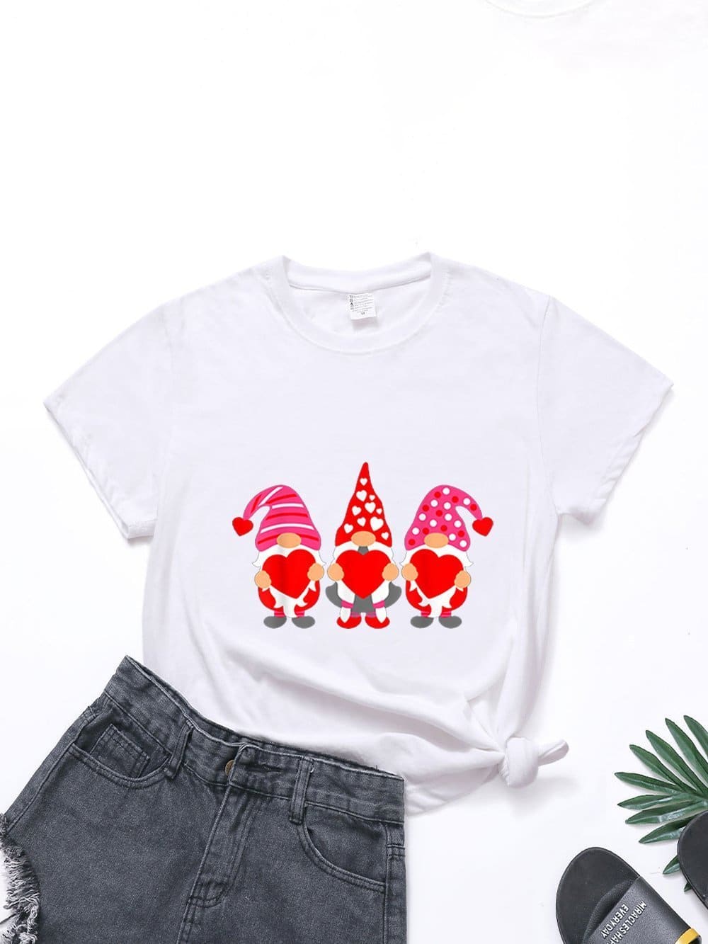 lovevop Crew Neck Leisure Stylish Short Sleeve T-Shirt