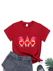 lovevop Crew Neck Leisure Stylish Short Sleeve T-Shirt