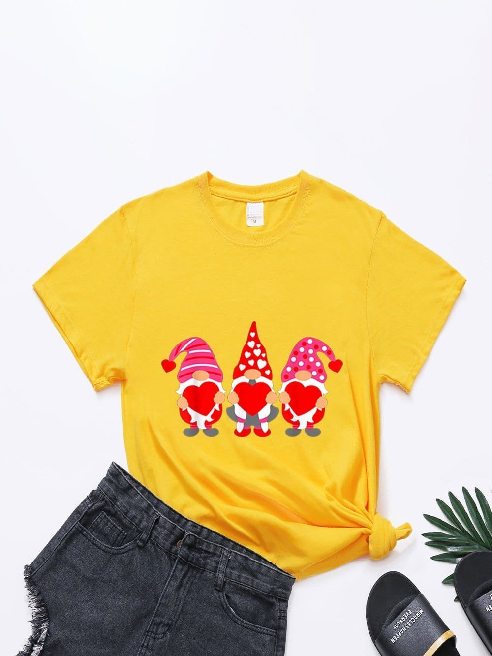 lovevop Crew Neck Leisure Stylish Short Sleeve T-Shirt